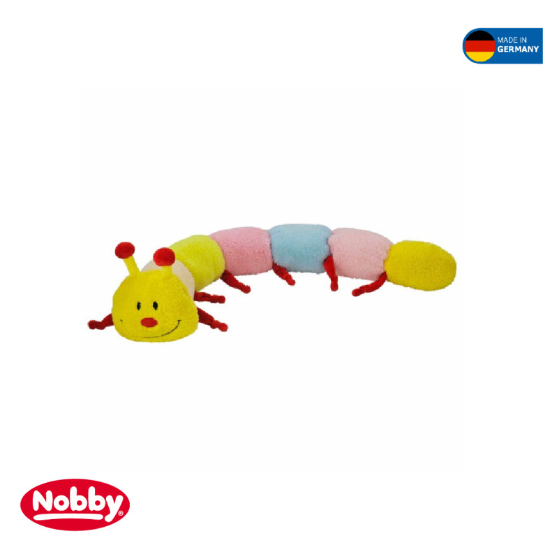 PLUSH CATERPILLAR, MULTI SQUEACKER 71 CM