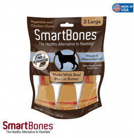 SMART BONES PEANUT BUTTER LARGE 3 PIECES