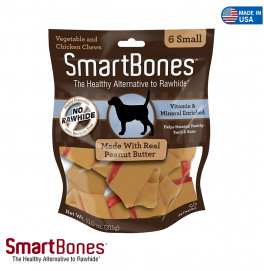 SMART BONES PEANUT BUTTER SMALL 6 PIECES